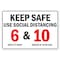 Signmission Public, Keep Safe Use Social Distancing, 10in X 7in, 10" W, 7" H, Keep Safe Use Social Distancing OS-NS-D-710-25523 - alternate 1